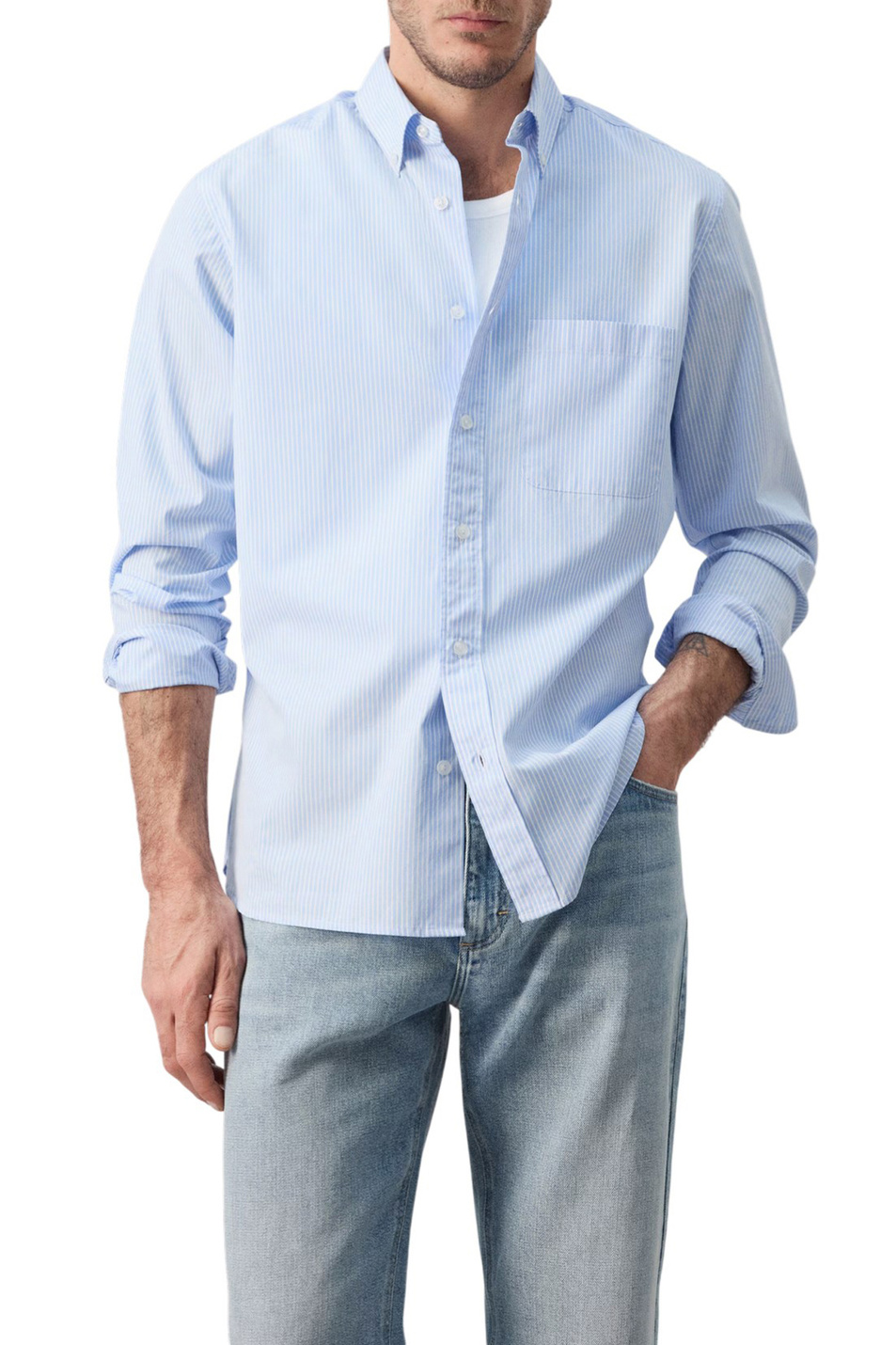 Мужской Mango Man Рубашка CANDELA из хлопка (цвет ), артикул 27055945 | Фото 3