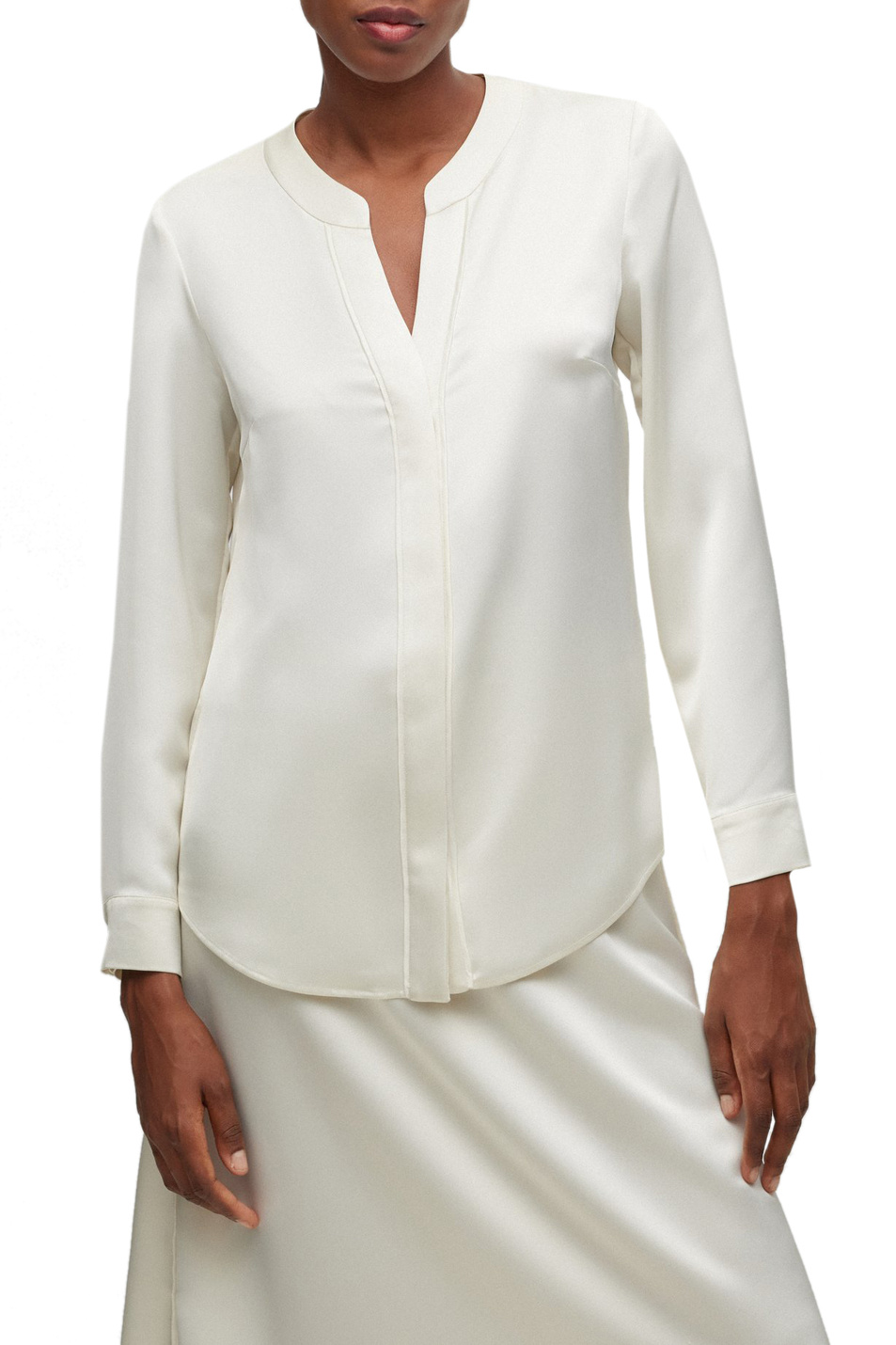 Женский BOSS Блузка с длинными рукавами и V-образным вырезом (цвет ), артикул 50482874 | Фото 3