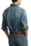 Polo Ralph Lauren Джинсовая рубашка из натурального хлопка ( цвет), артикул 710809299002 | Фото 4