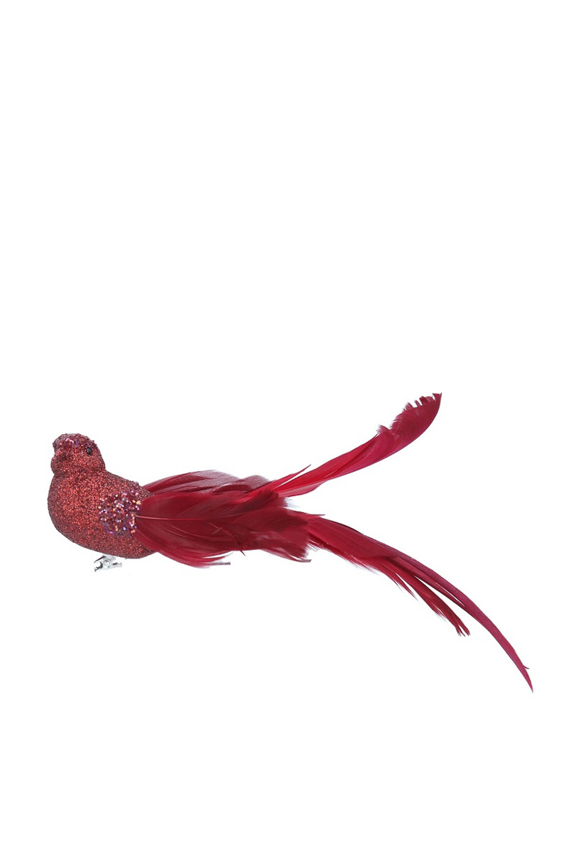 Не имеет пола Gisela Graham Елочная игрушка на клипсе "Птичка бордовая" 5 см (цвет ), артикул 12380 | Фото 1