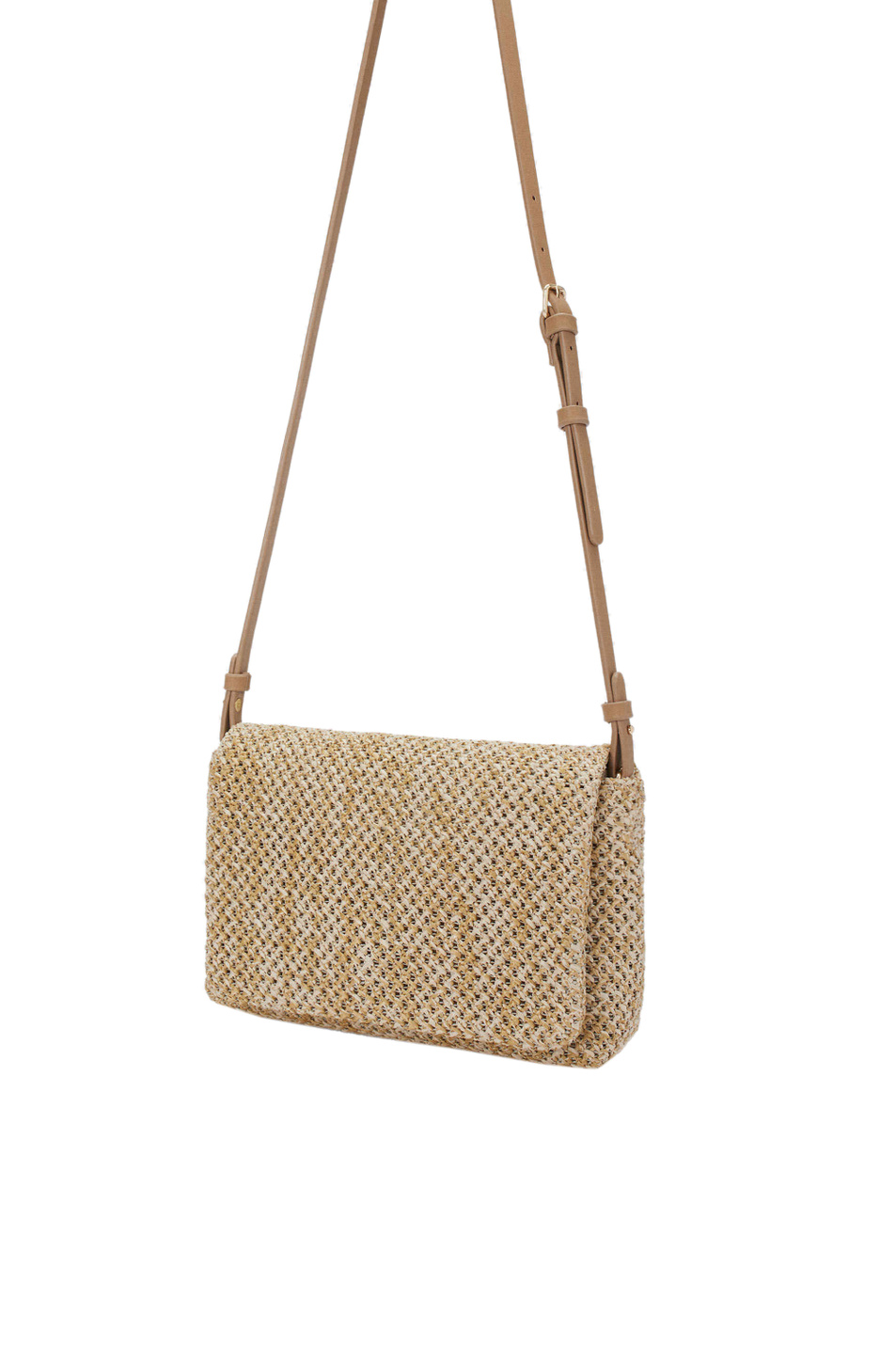 Фактурная сумка из рафии с ремешком-цепочкой|Основной цвет:Бежевый Женский Parfois Фактурная сумка из рафии с ремешком-цепочкой (цвет ), артикул 188255 | Фото 3