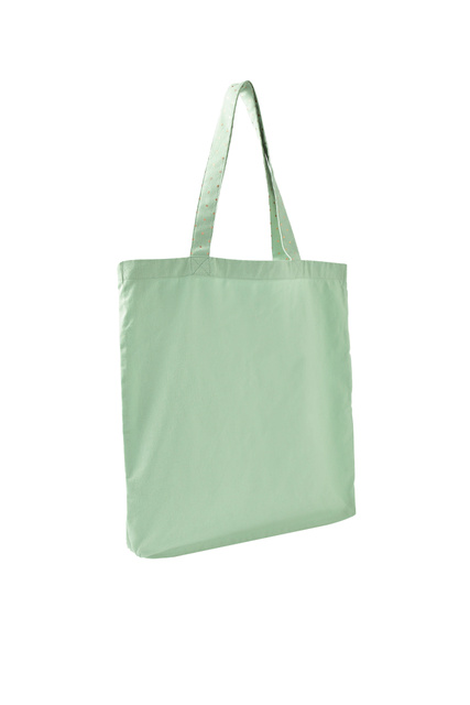 Сумка-шоппер с принтом|Основной цвет:Зеленый|Артикул:390165 | Фото 2
