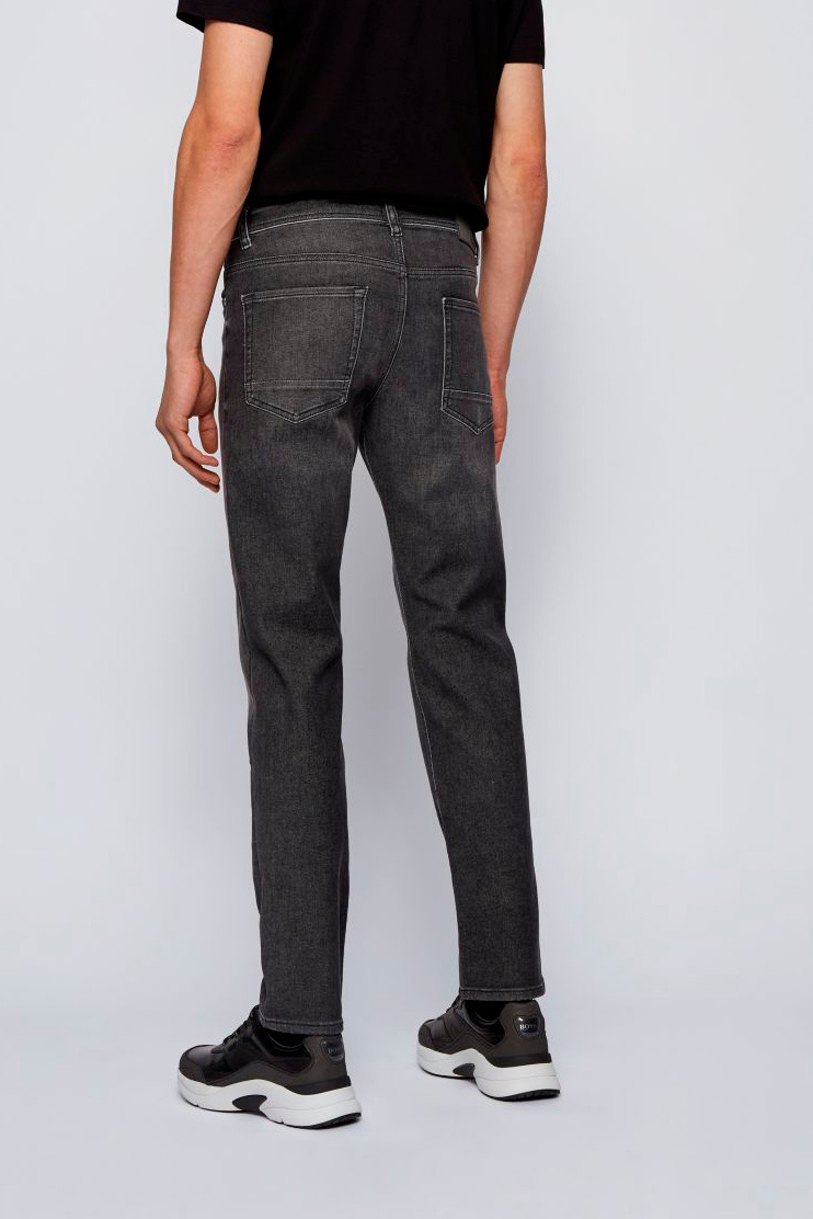BOSS Зауженные джинсы Taber с эффектом потертости (цвет ), артикул 50444765 | Фото 4