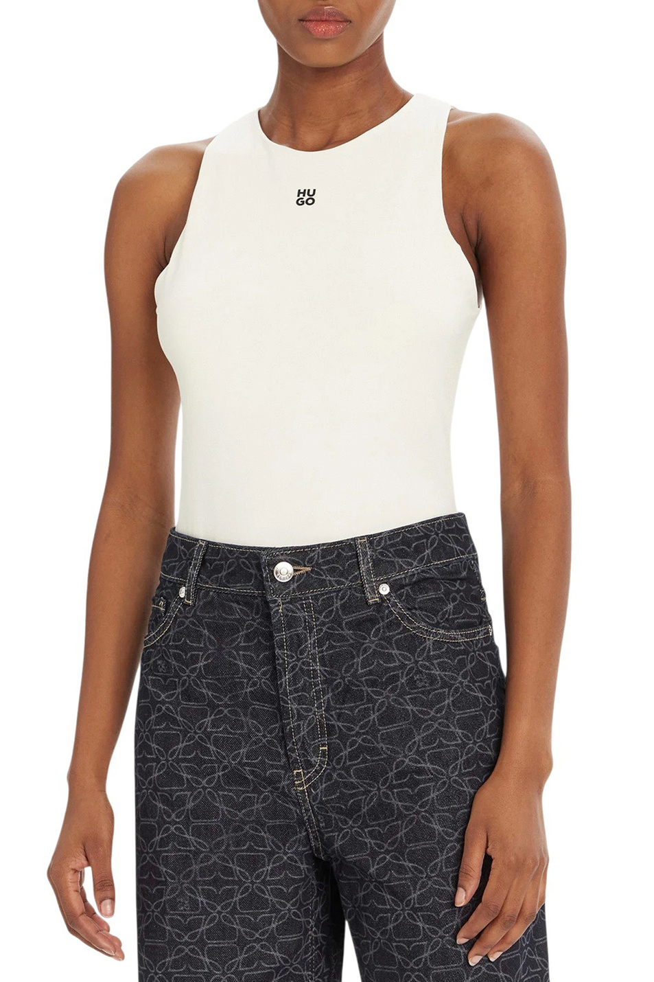 Боди Dasiel с логотипом|Основной цвет:Белый Женский HUGO Боди Dasiel с логотипом (цвет ), артикул 50545196 | Фото 4