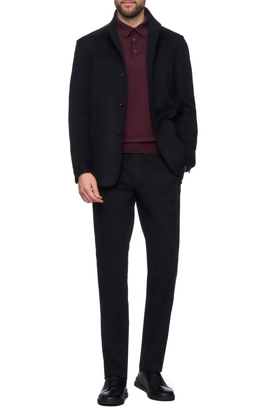 Мужской Zegna Джемпер поло из кашемира и шелка (цвет ), артикул UEJ00A8-132-P99 | Фото 3