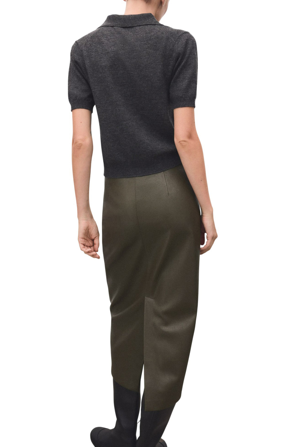 Женский Mango Джемпер поло ACADEMIA с короткими рукавами (цвет ), артикул 17007811 | Фото 4