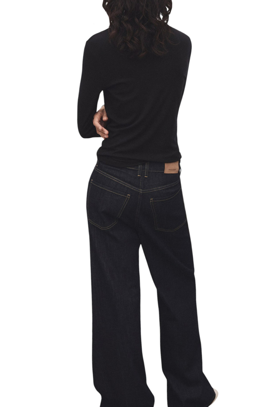 Лонгслив SECONDCA из смесовой вискозы|Основной цвет:Черный Женский Mango Лонгслив SECONDCA из смесовой вискозы (цвет ), артикул 17065813 | Фото 4