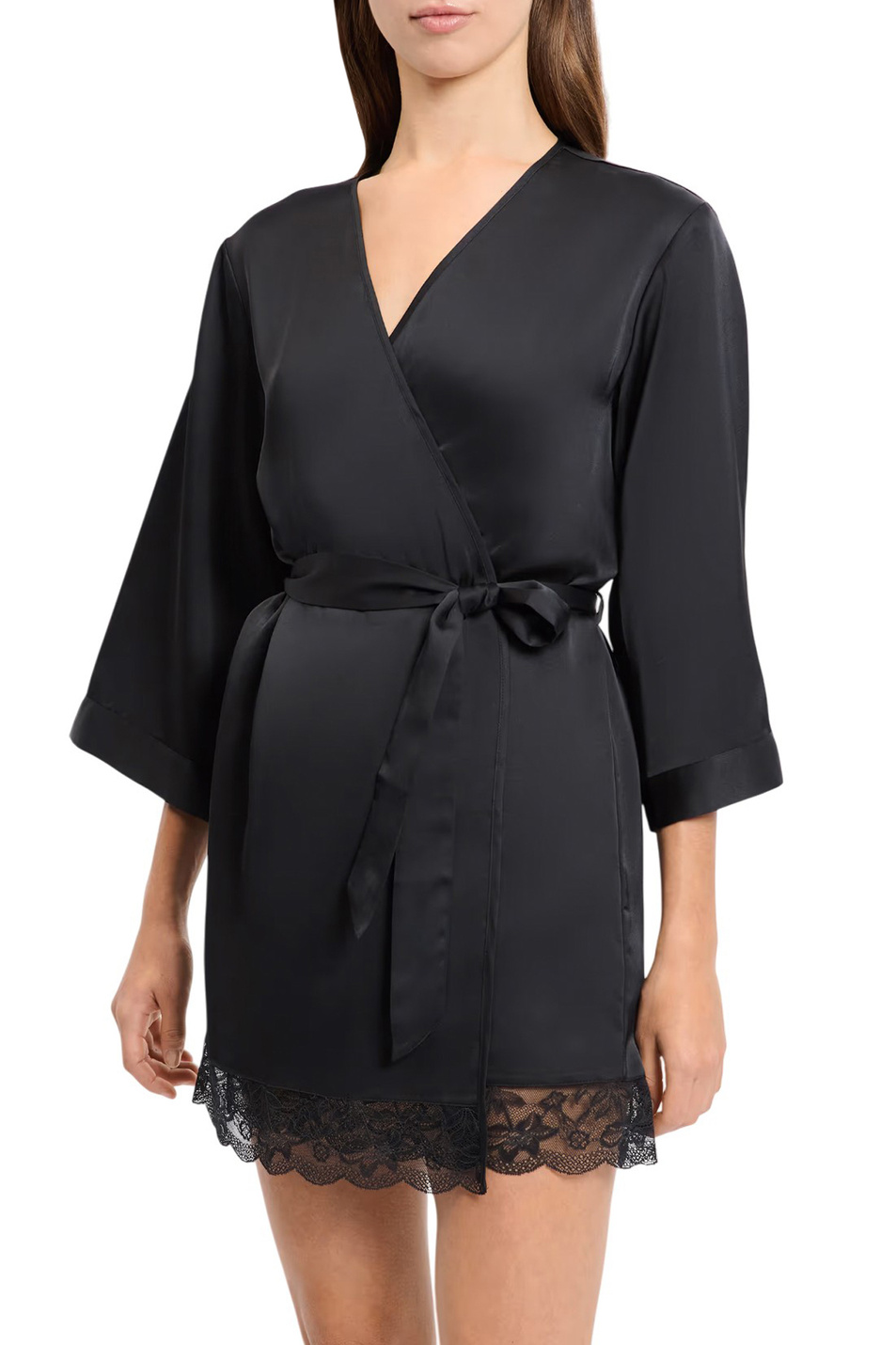 Женский Etam Халат DESIRE атласный с кружевными деталями (цвет ), артикул 6550814 | Фото 1