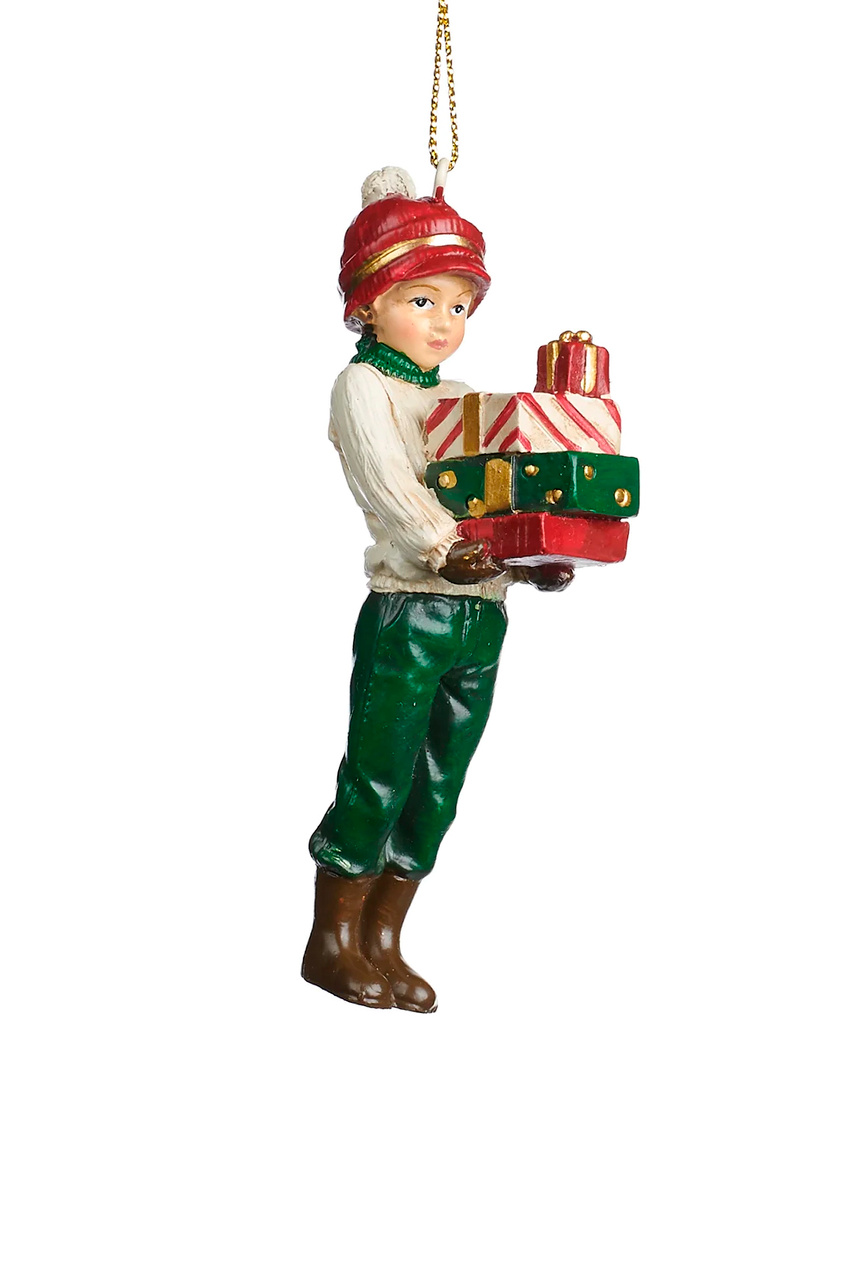 Елочная игрушка "Мальчик с подарками", 10,5 см|Основной цвет:Разноцветный|Артикул:MC 38104_1 | Фото 1