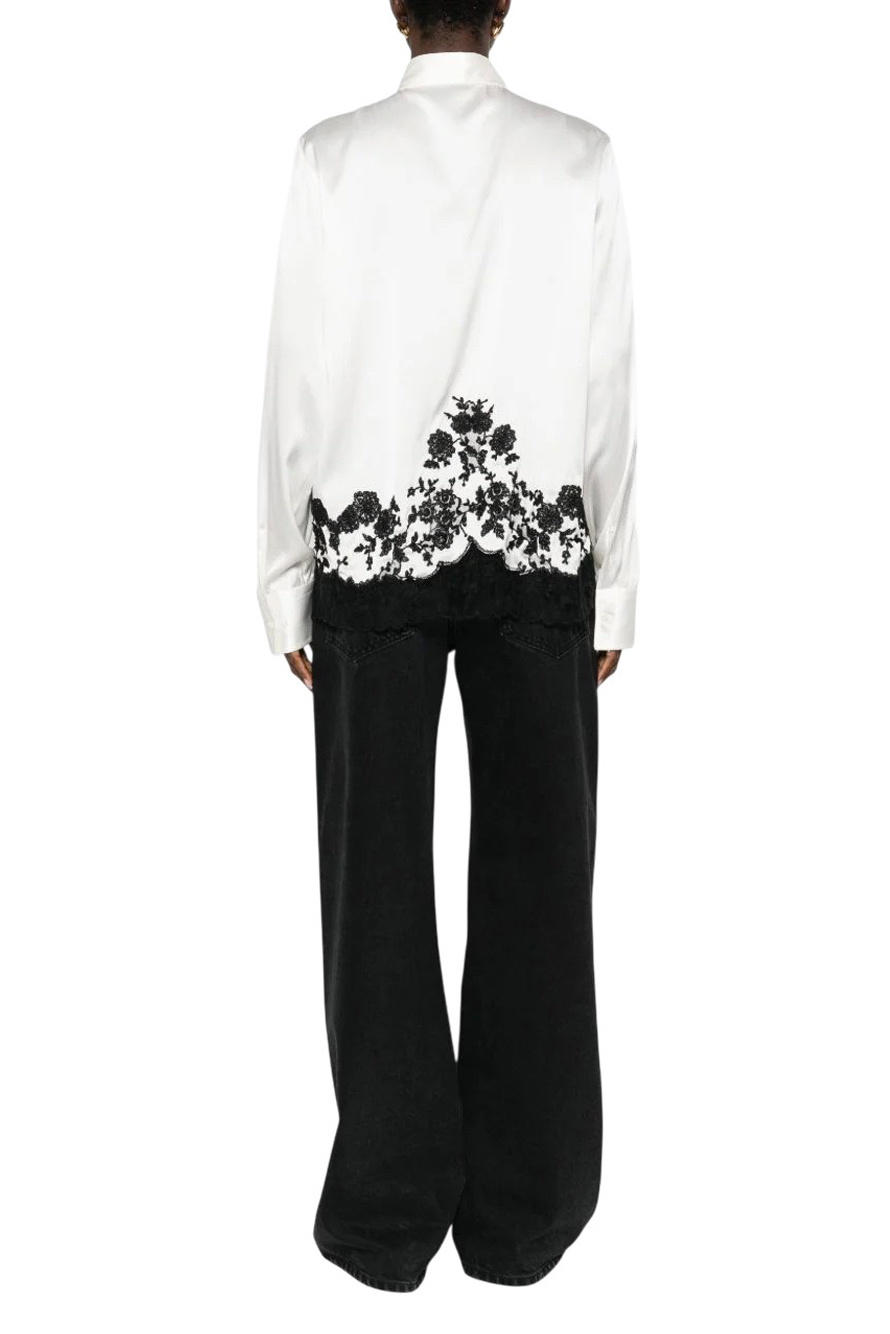 Блузка из шелка с кружевом|Основной цвет:Белый Женский ERMANNO SCERVINO Блузка из шелка с кружевом (цвет ), артикул D482K336APHKC | Фото 4