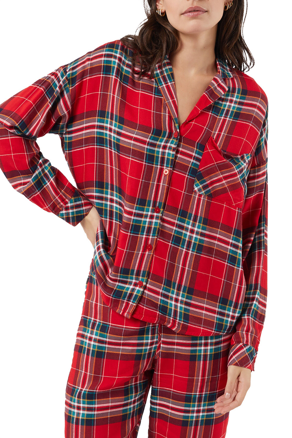Женский Etam Пижамная рубашка EUNICE в клетку (цвет ), артикул 6537122 | Фото 1