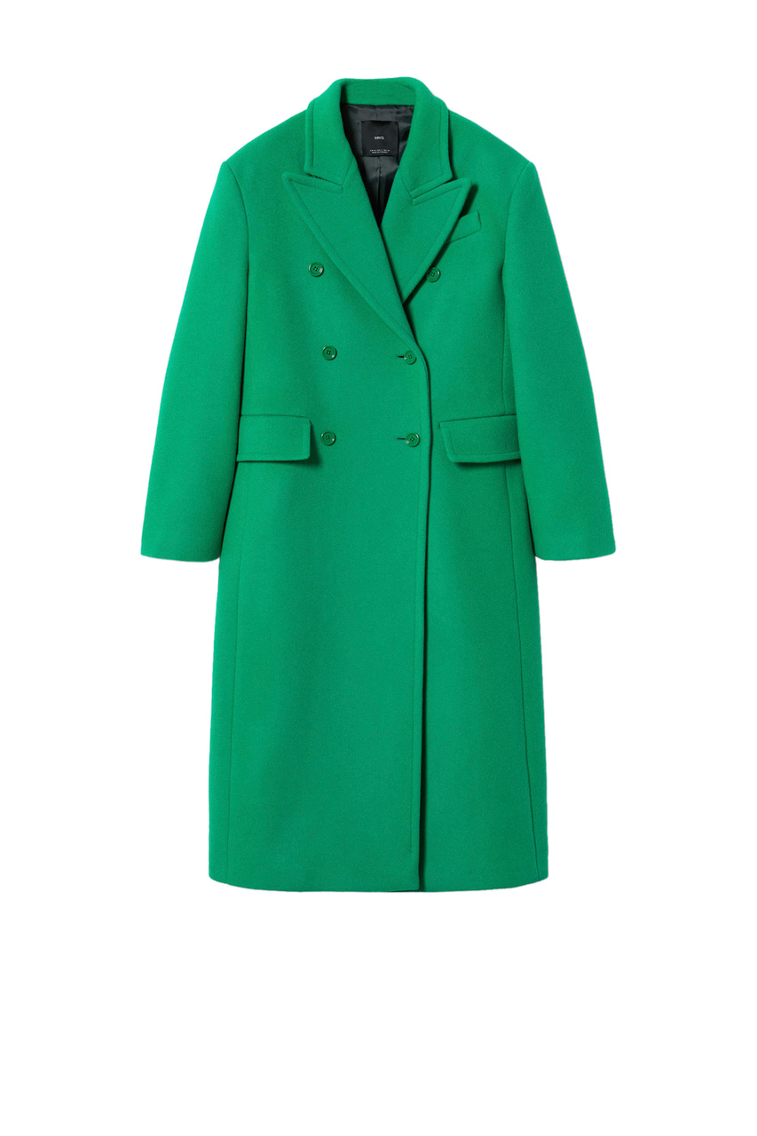 Пальто ALEGRIA на пуговицах с кармананами|Основной цвет:Зеленый|Артикул:37027761 | Фото 1