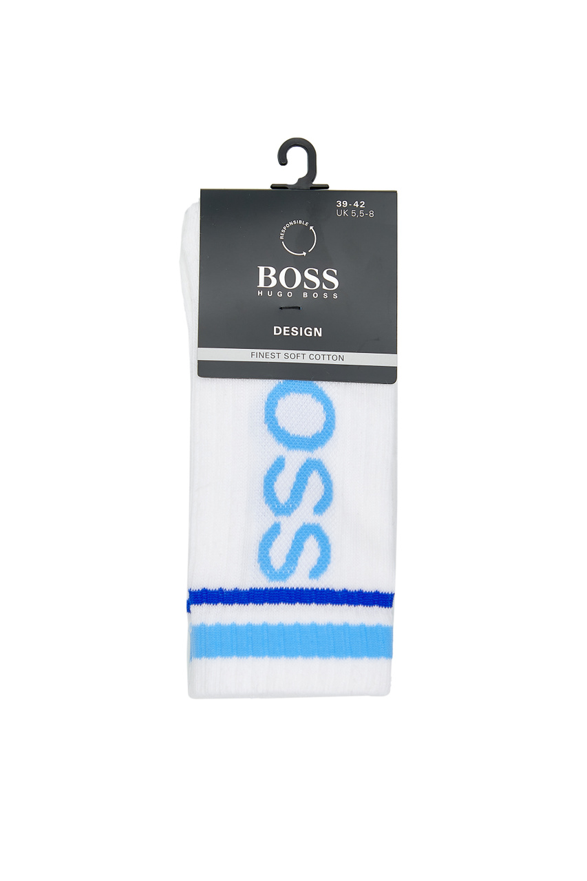 Носки из эластичного хлопка с фирменным логотипом|Основной цвет:Белый|Артикул:50452773 | Фото 1