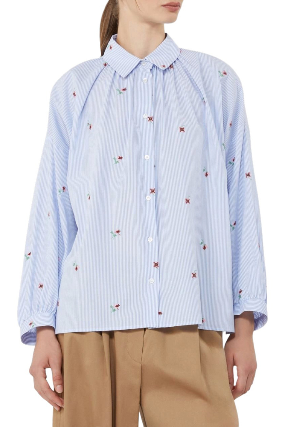 Женский Weekend Max Mara Рубашка BUTTERFLY из хлопка (цвет ), артикул 2615111042 | Фото 3