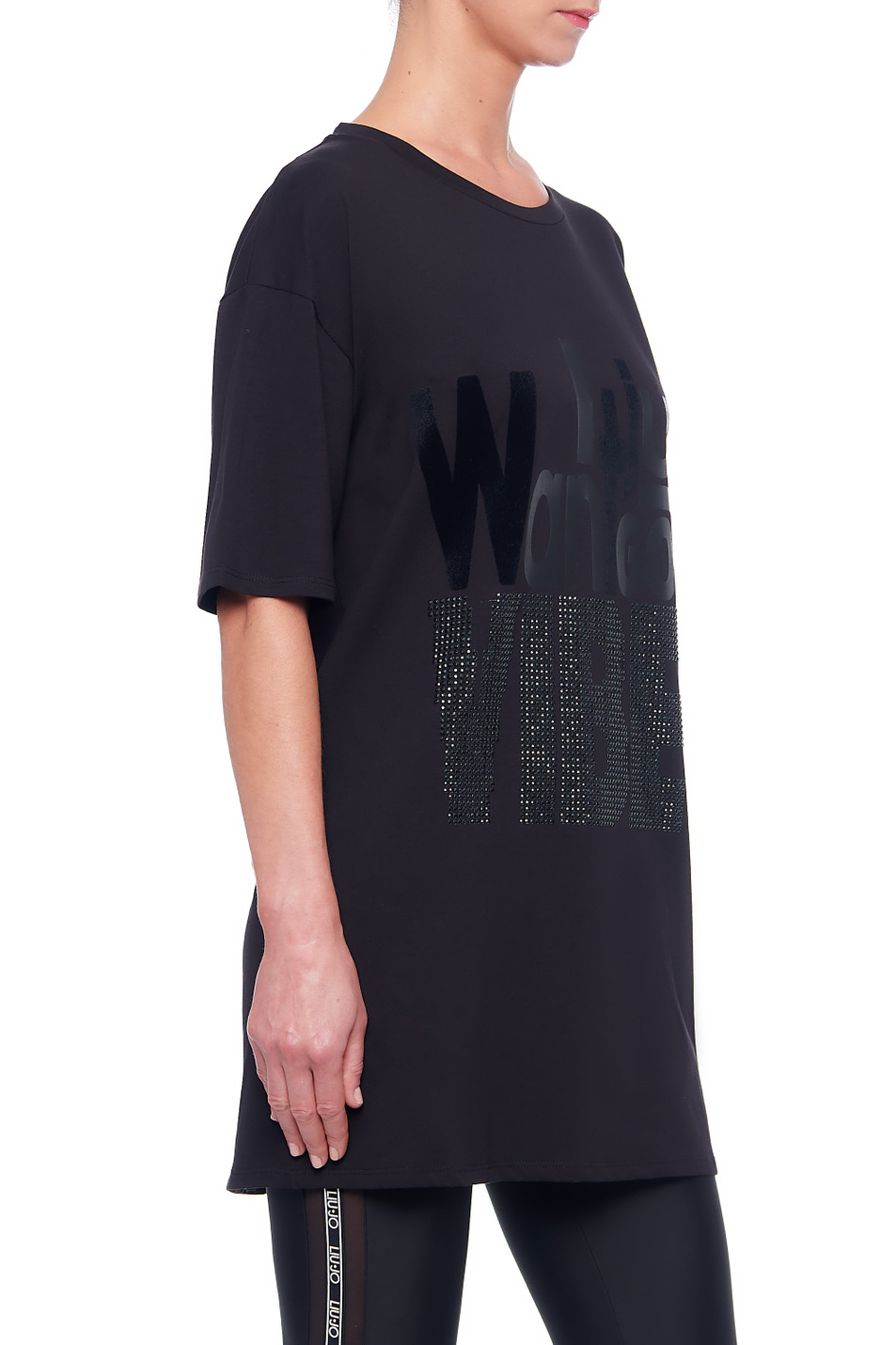 Liu Jo Удлиненная футболка с принтом из страз (цвет ), артикул TF1222J5972 | Фото 3