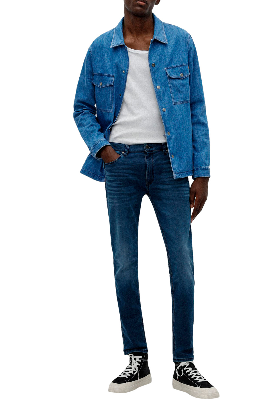 Мужской HUGO Рубашка джинсовая из натурального хлопка (цвет ), артикул 50473486 | Фото 2