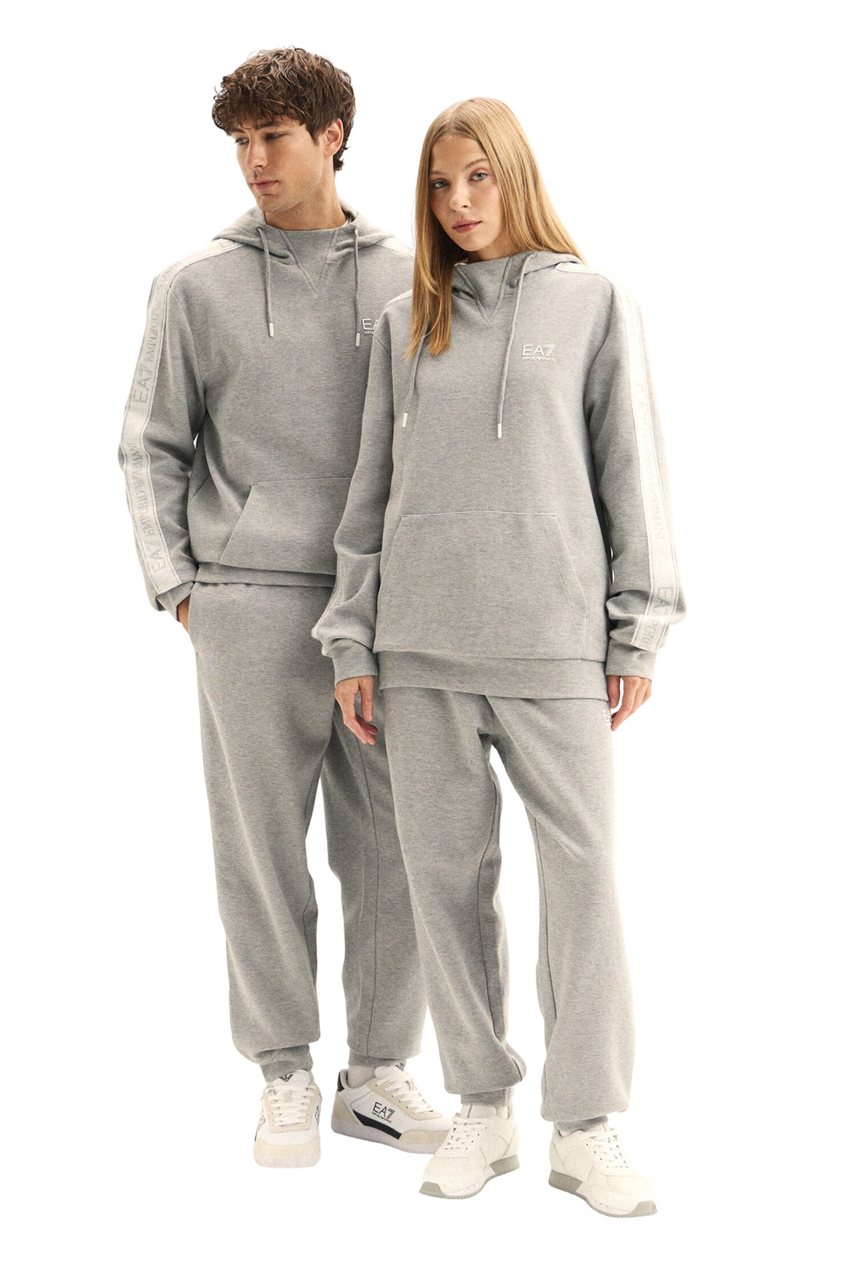 Брюки из эластичного хлопка|Основной цвет:Серый Unisex EA7 Брюки из эластичного хлопка (цвет ), артикул 7X000708-AF23079 | Фото 3