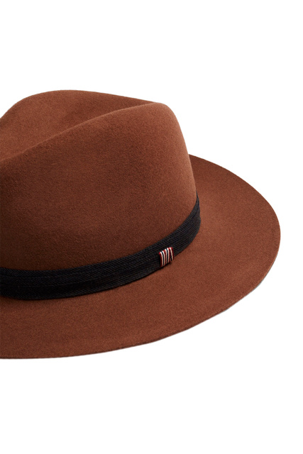 Шляпа из натуральной шерсти|Основной цвет:Коричневый|Артикул:193160 | Фото 2