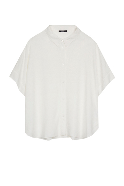 Однотонная блузка|Основной цвет:Белый|Артикул:195325 | Фото 1