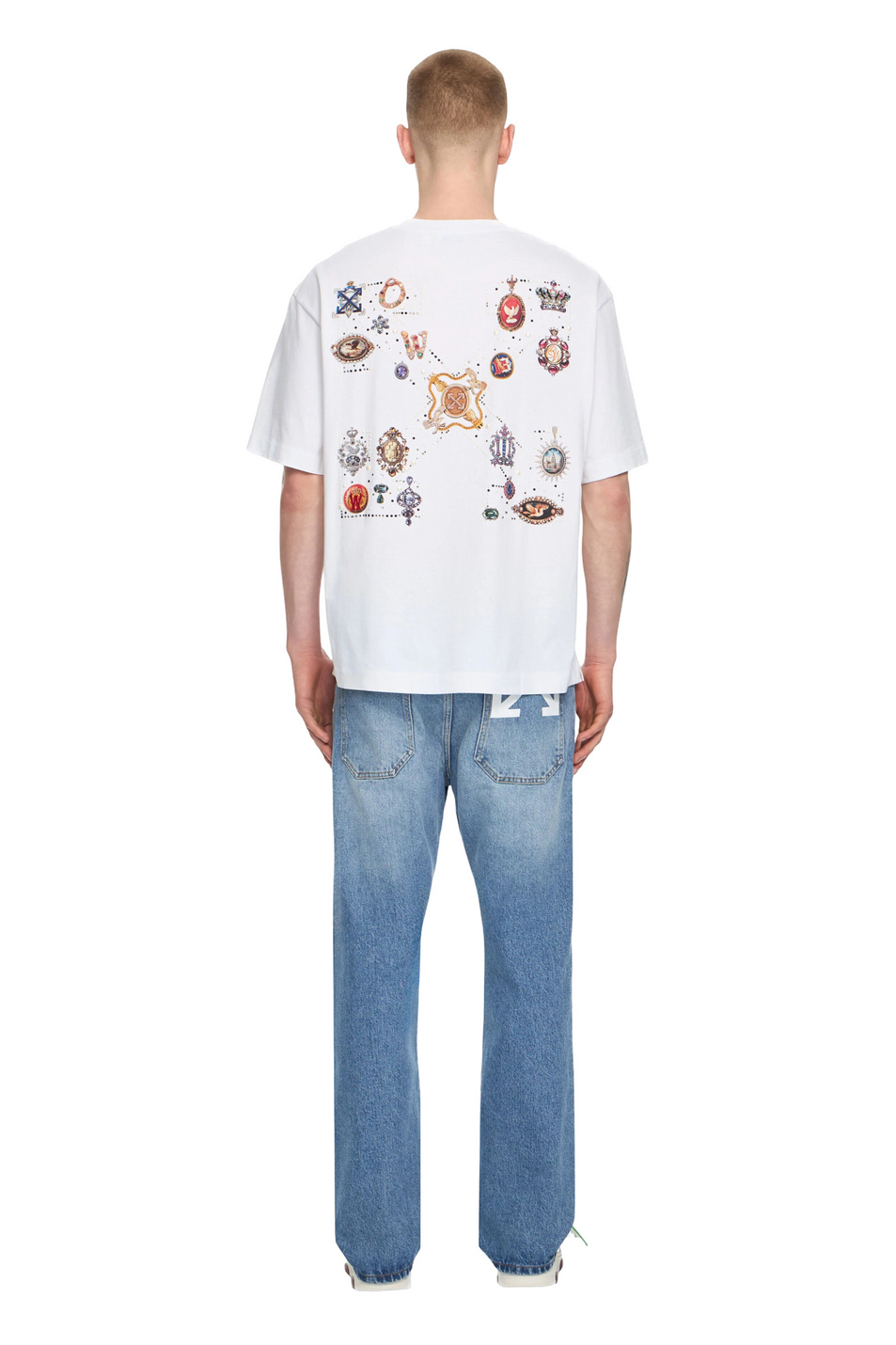 Мужской Off-White Футболка JEWEL ARROW с принтом (цвет ), артикул OMAA120S26JER0031000 | Фото 4