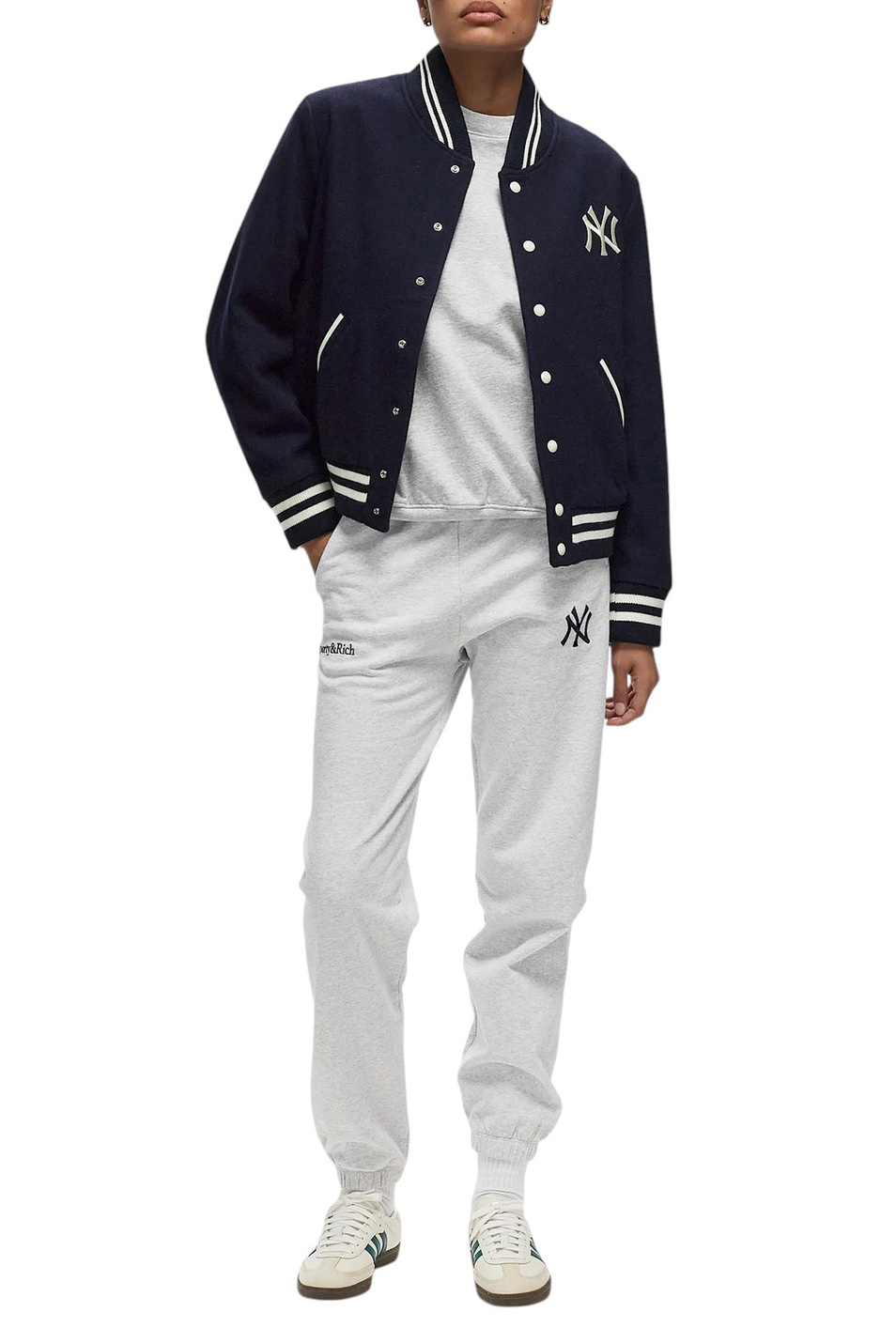 Женский Sporty & Rich Бомбер с логотипом (цвет ), артикул OW007505635BL32 | Фото 2