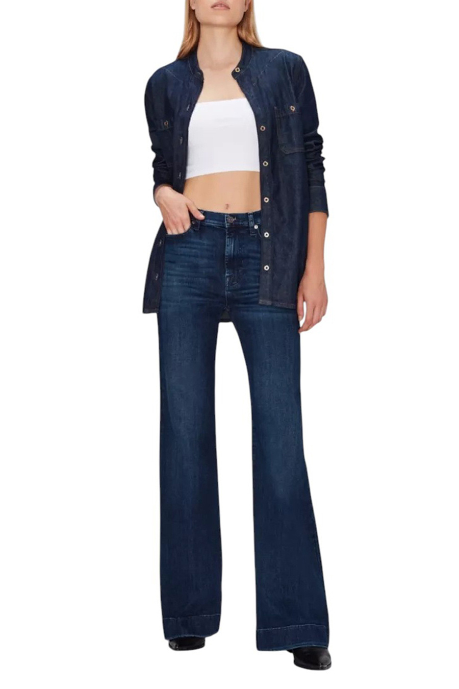 Женский 7 for all Mankind Джинсы из элатичного хлопка (цвет ), артикул 7U330C42 | Фото 2