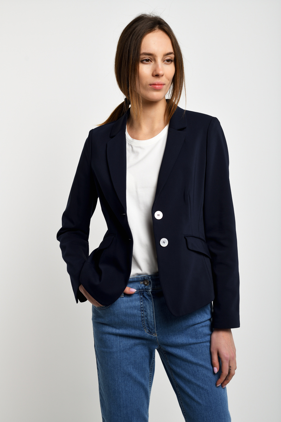 Женский Gerry Weber Пиджак из смесового эластичного хлопка (цвет ), артикул 93181-38107 | Фото 1