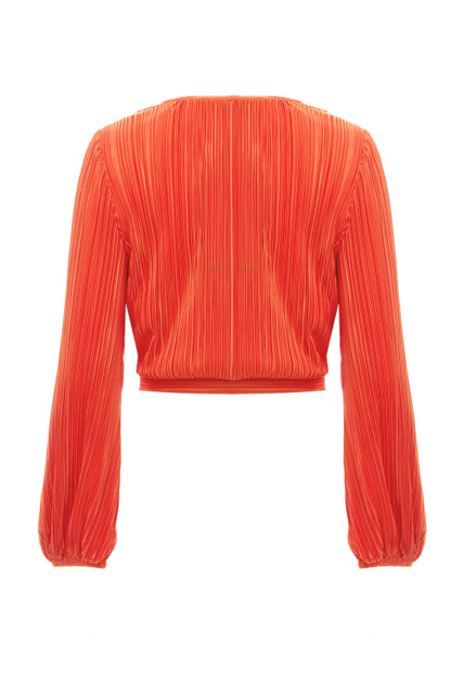 Блузка PASTELLO с V-образным вырезом|Основной цвет:Оранжевый|Артикул:79410823 | Фото 2