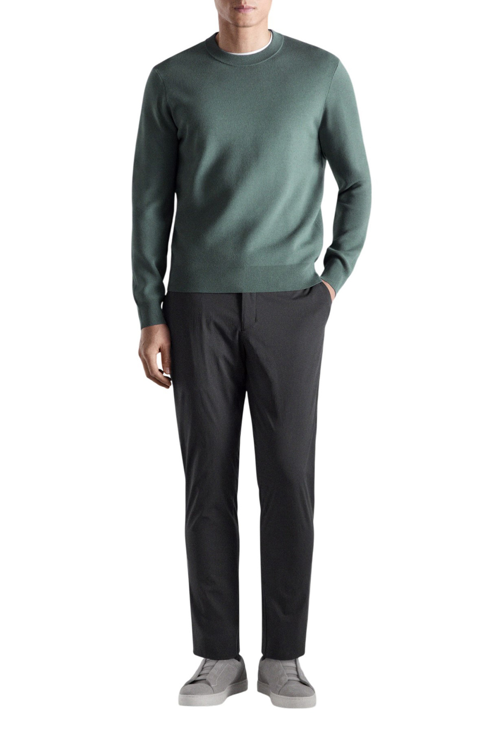 Мужской Mango Man Джемпер LUXUS с круглым вырезом (цвет ), артикул 27034428 | Фото 2