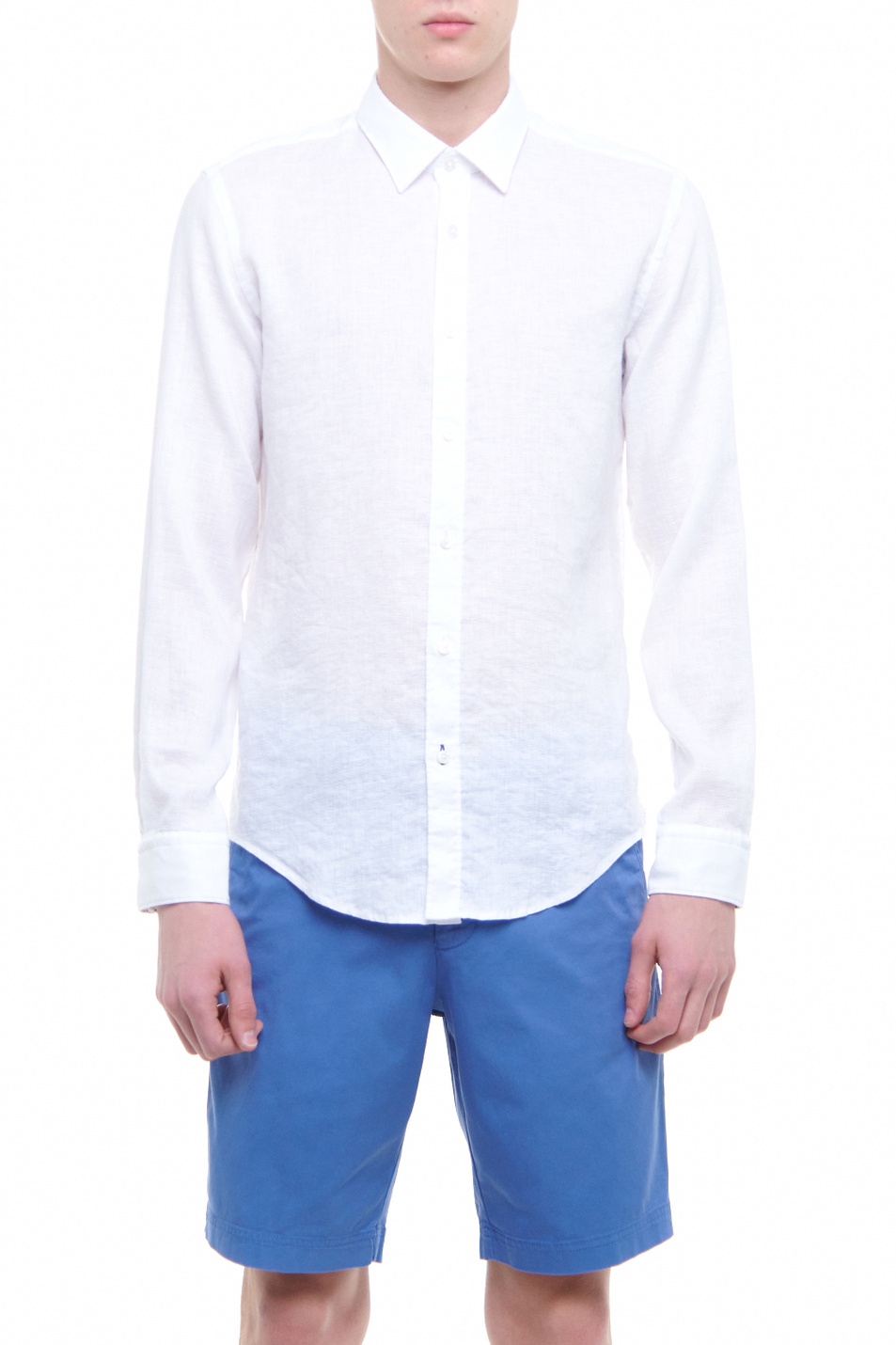 BOSS Приталенная рубашка Ronni из эластичного льна (цвет ), артикул 50448896 | Фото 1