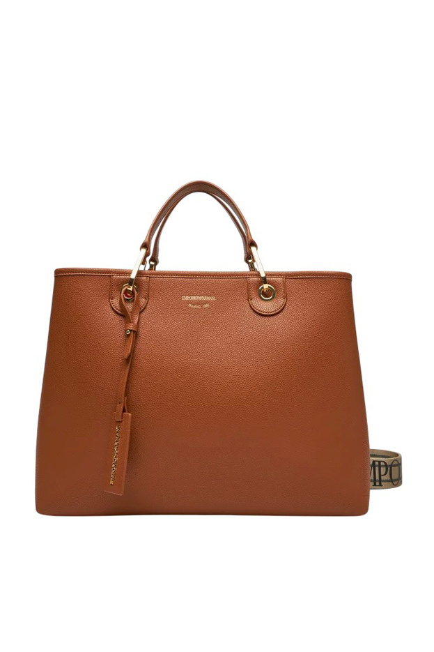 Сумка MyEA с логотипом|Основной цвет:Коричневый Женский Emporio Armani Сумка MyEA с логотипом (цвет ), артикул EW000360-AF12103 | Фото 1