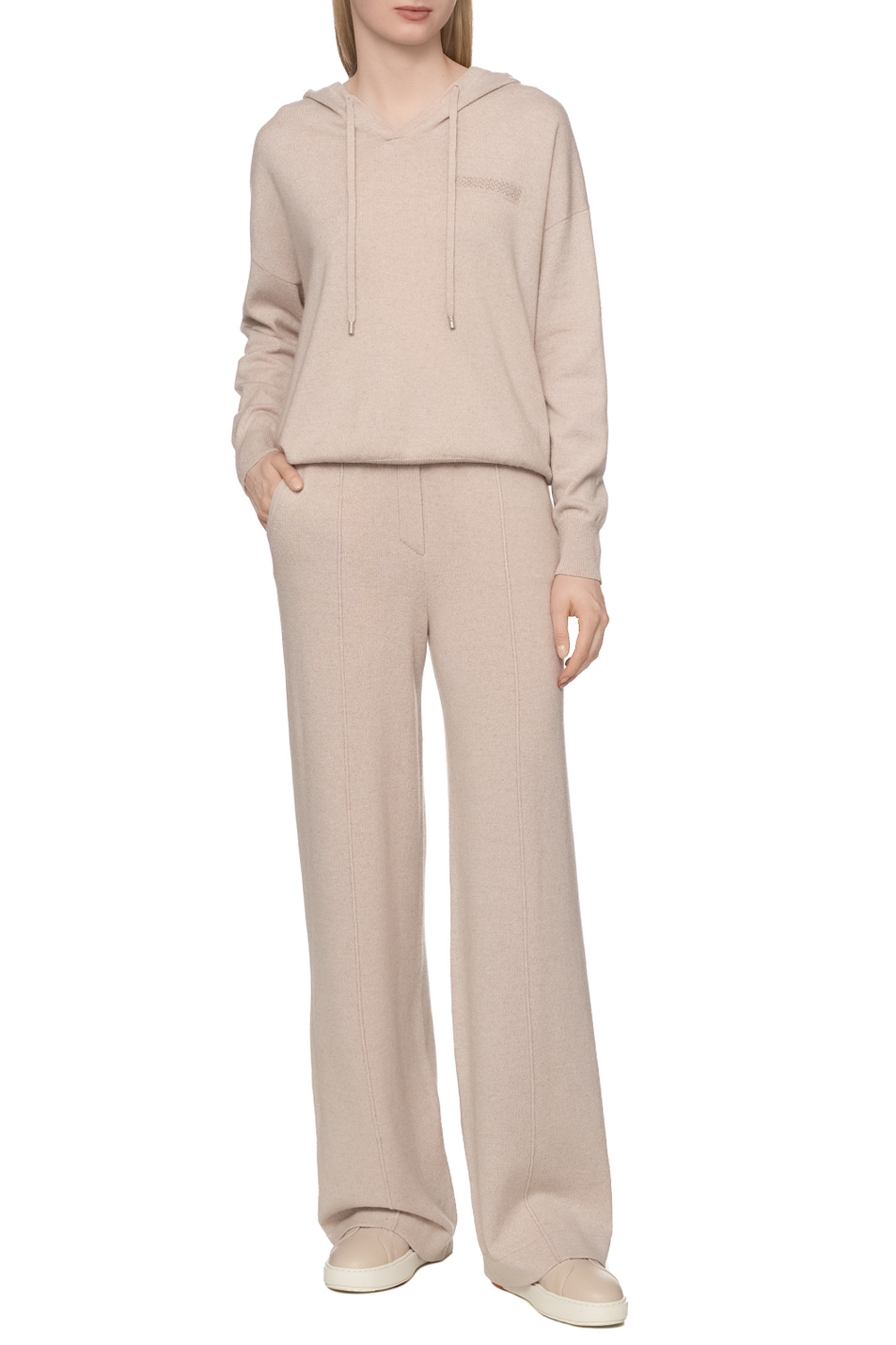 Худи с кулиской|Основной цвет:Персиковый Женский Peserico Худи с кулиской (цвет ), артикул A99299F12-9283A | Фото 3