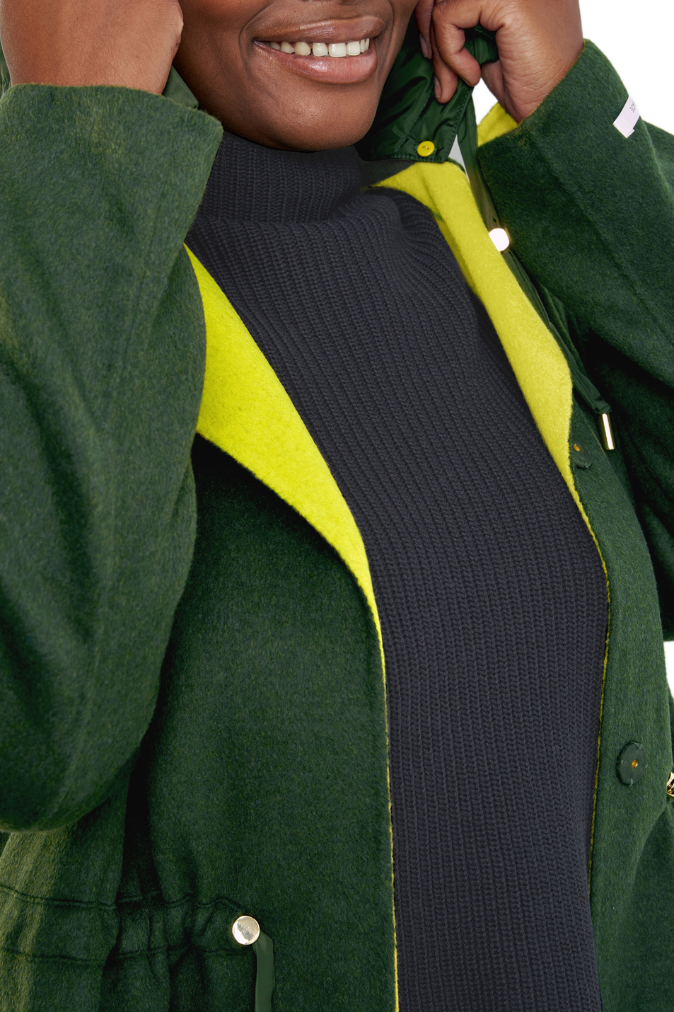 Samoon Пальто с капюшоном, кулиской и накладными карманами (цвет ), артикул 150026-21512 | Фото 4