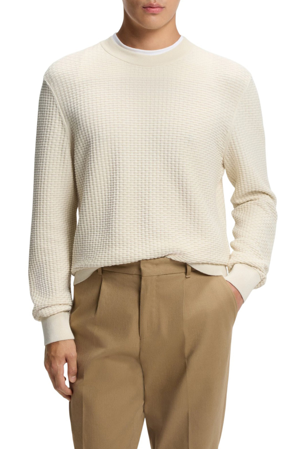 Мужской BOSS Джемпер Imberto из хлопка (цвет ), артикул 50545283 | Фото 3