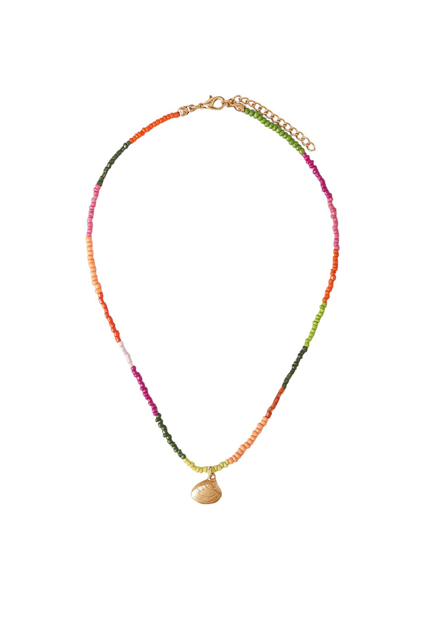 Ожерелье из бисера с подвеской|Основной цвет:Разноцветный|Артикул:208419 | Фото 1