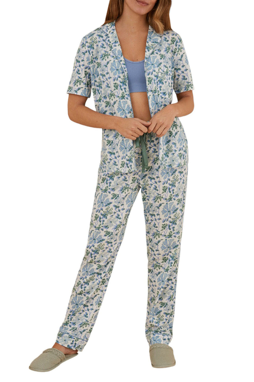 Пижама из натурального хлопка|Основной цвет:Разноцветный|Артикул:3596101 | Фото 1