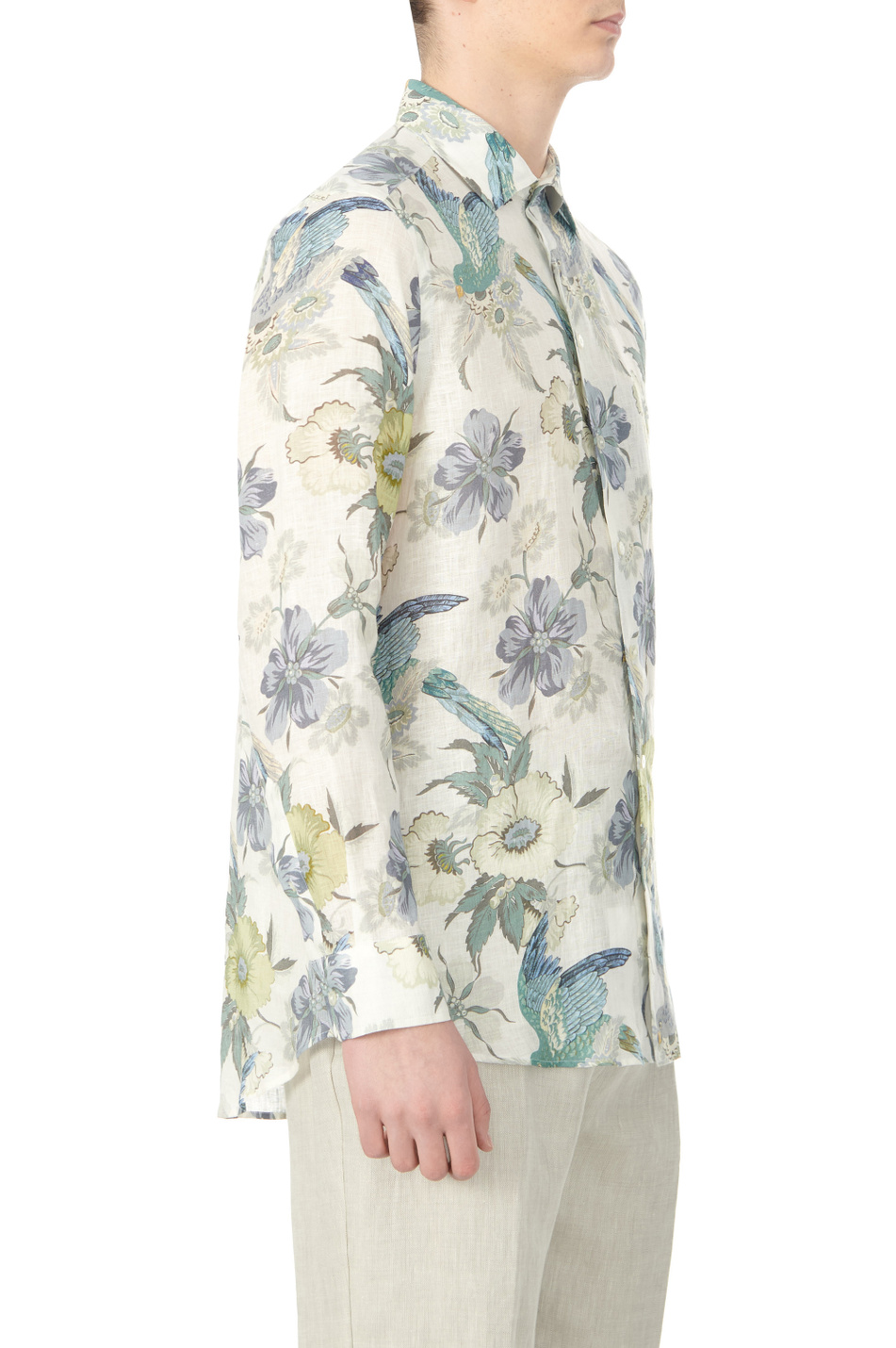 Мужской Etro Рубашка из чистого льна с принтом (цвет ), артикул MRIB000199SA328X0830 | Фото 3