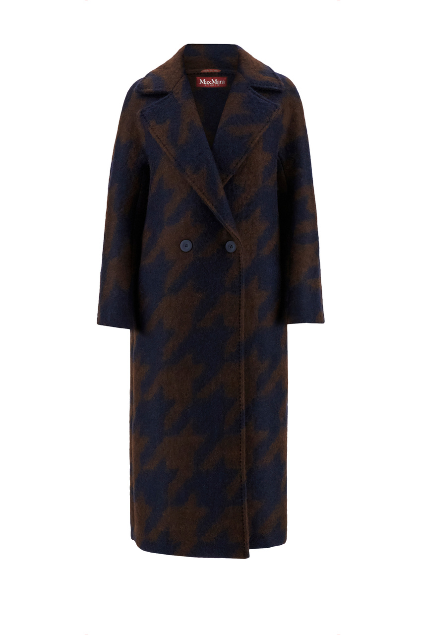 Пальто ROBINIA из мохера и шерсти|Основной цвет:Синий|Артикул:60160613 | Фото 1