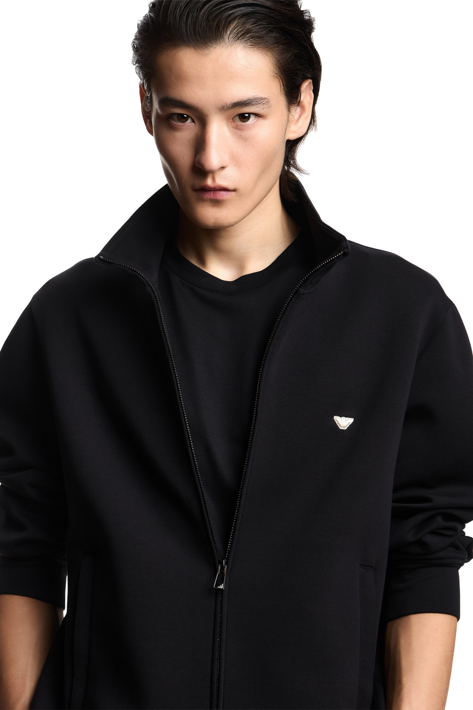 Толстовка с логотипом|Основной цвет:Черный Мужской Emporio Armani Толстовка с логотипом (цвет ), артикул EM004536-AF10013 | Фото 5