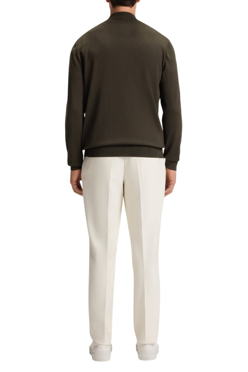 Кардиган из натуральной шерсти|Основной цвет:Зеленый Мужской BOSS Кардиган из натуральной шерсти (цвет ), артикул 50476347 | Фото 4