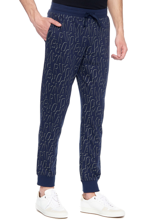 Emporio Armani Спортивные брюки из смесового хлопка с логотипом ( цвет), артикул 111690-1P566 | Фото 3