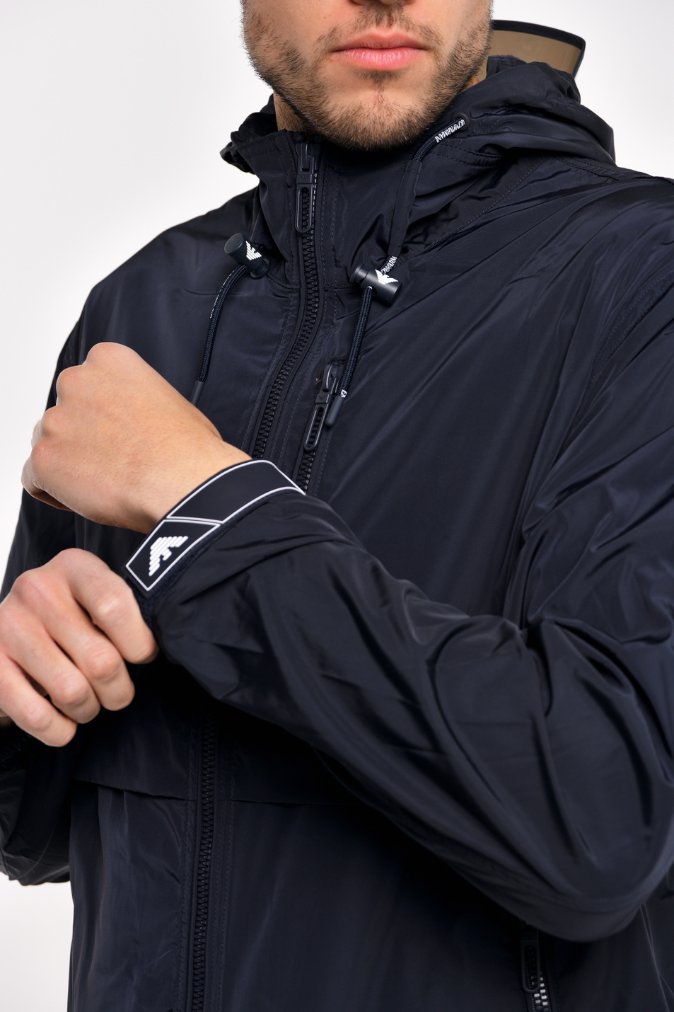 Куртка с логотипом на спине|Основной цвет:Синий Мужской Emporio Armani Куртка с логотипом на спине (цвет ), артикул 3H1B93-1NXGZ | Фото 3