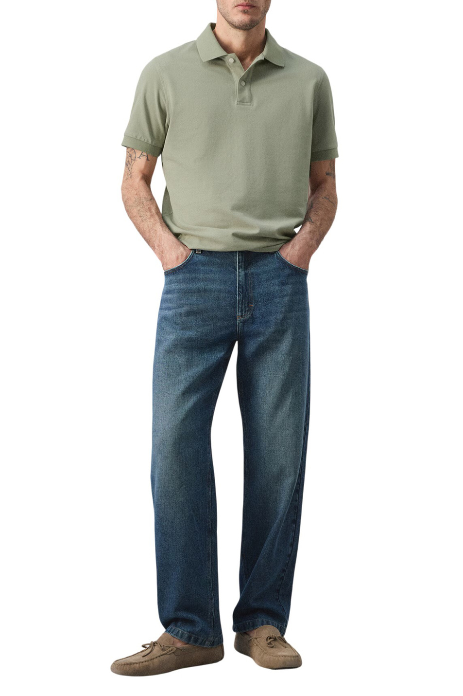 Мужской Mango Man Поло REA из хлопка (цвет ), артикул 27024427 | Фото 2