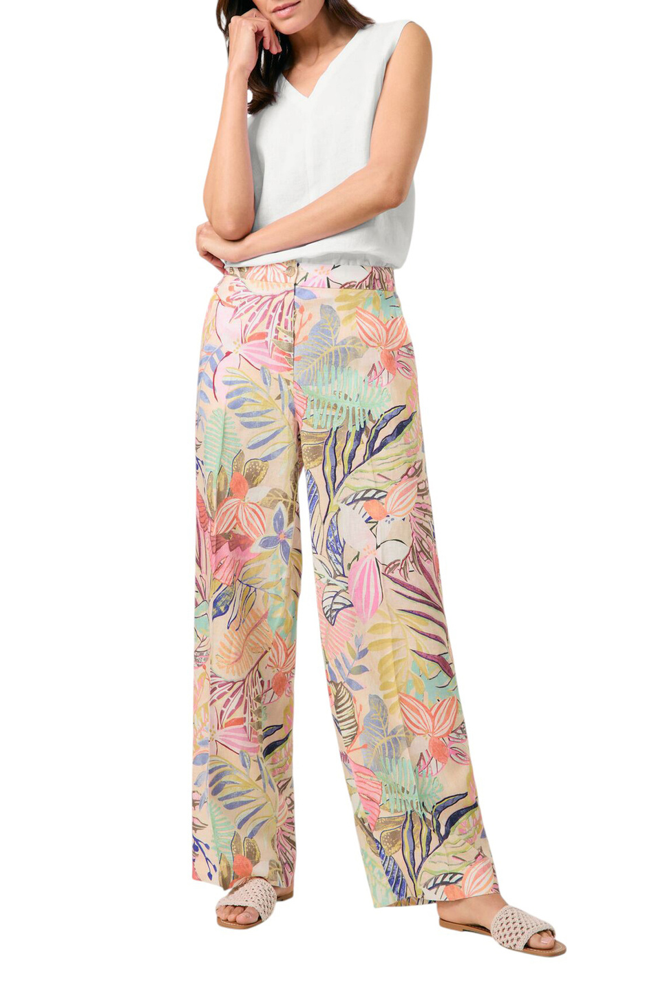 Женский Gerry Weber Брюки из льна (цвет ), артикул 520035-31236 | Фото 3