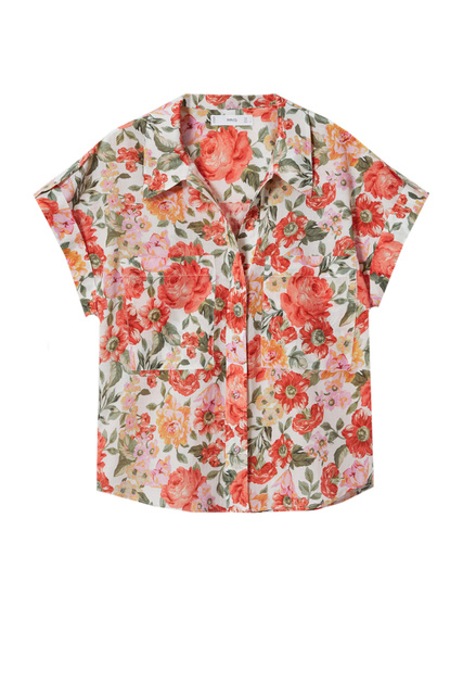 Рубашка BARI с цветочным принтом|Основной цвет:Мультиколор|Артикул:27088644 | Фото 1