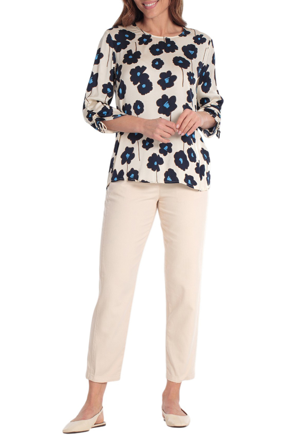 Женский Gerry Weber Блузка с цветочным принтом (цвет ), артикул N61005 | Фото 3