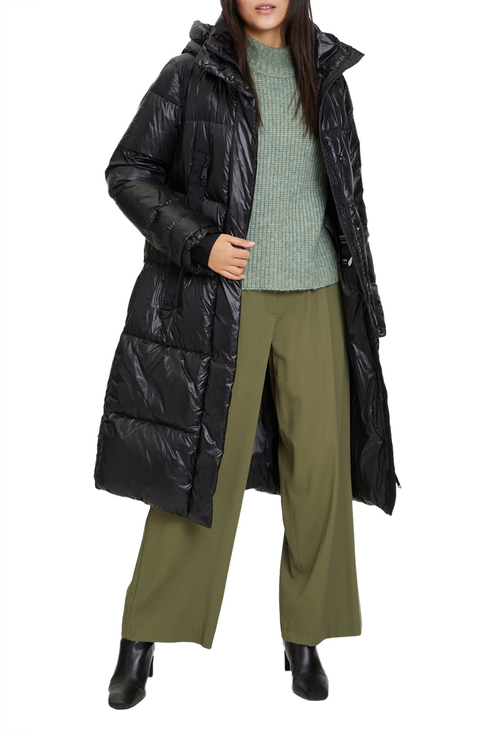 Betty Barclay Стеганое пальто с карманами на молнии и пуховым наполнителем (цвет ), артикул 7319/1562 | Фото 3