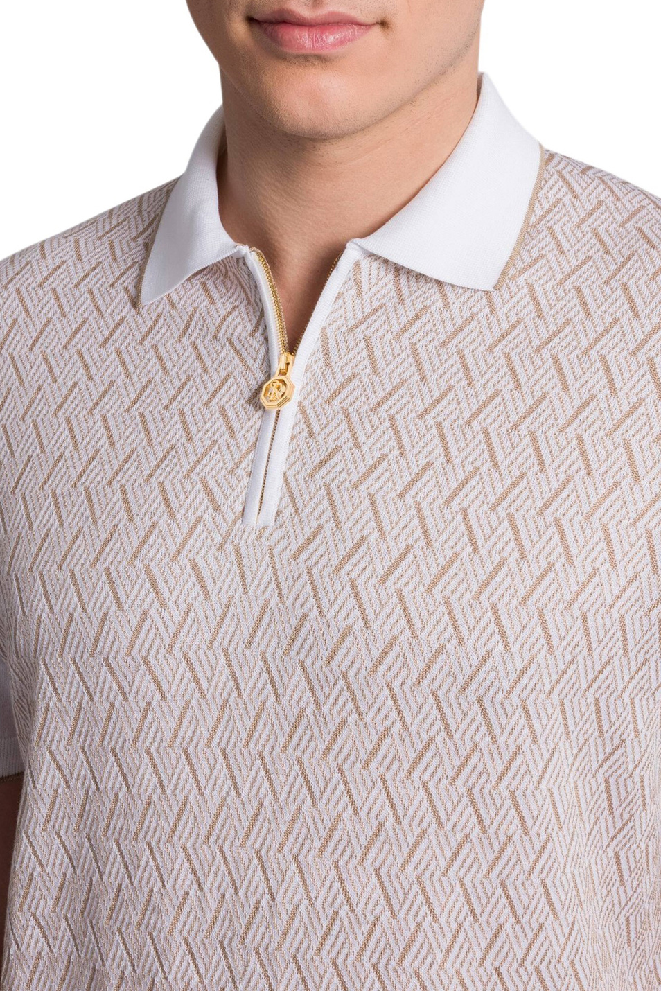 Мужской Stefano Ricci Поло из хлопка и шелка (цвет ), артикул K212040P31-F26196 | Фото 5