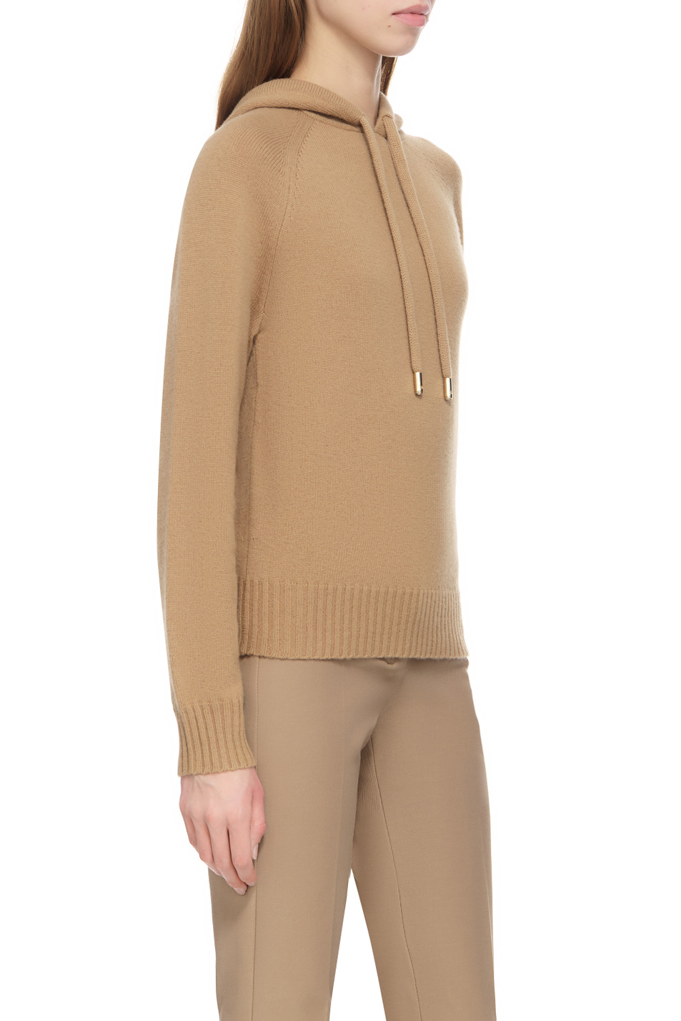 Женский Max Mara Толстовка ANANAS из шерсти и кашемира (цвет коричневый), артикул 2313660739 | Фото 3