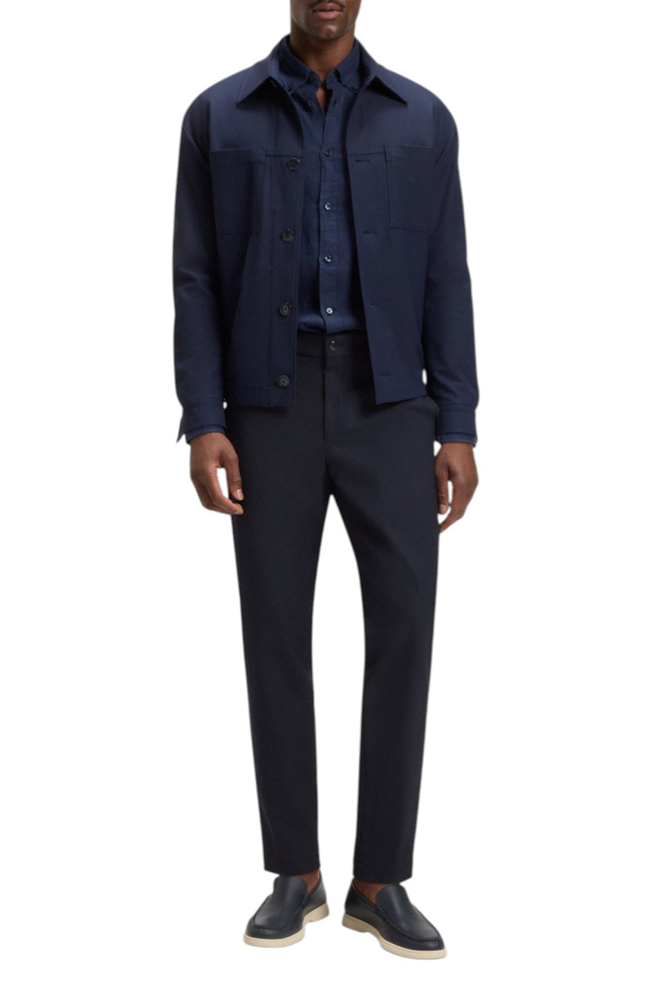 Брюки Perin со стрелкой|Основной цвет:Синий Мужской BOSS Брюки Perin со стрелкой (цвет ), артикул 50546063 | Фото 2